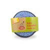 Microfiber pebble, medium side with its label