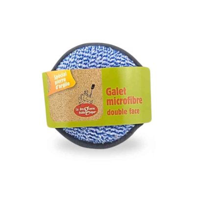 Galet microfibre, face médium avec son étiquette