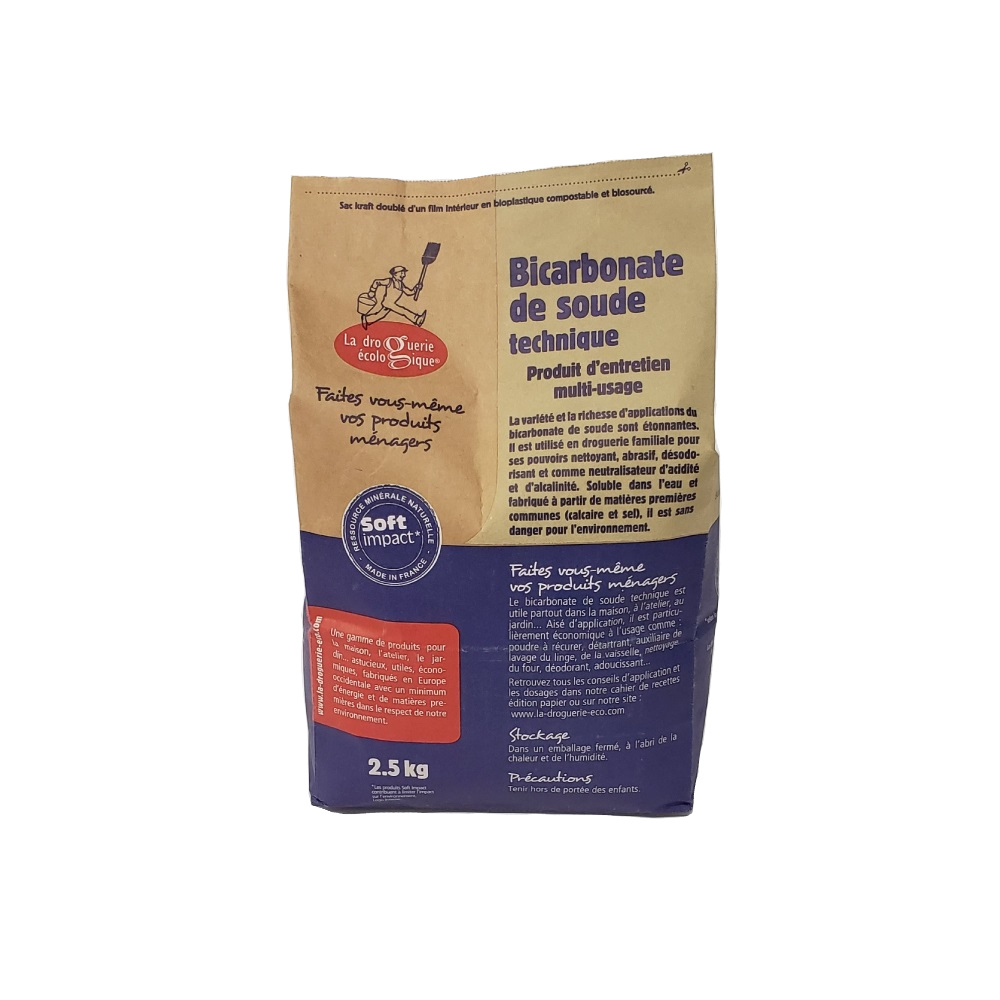 Bicarbonate de Soude 2.5kg Sac kraft - Boutique Au savon de Marseille