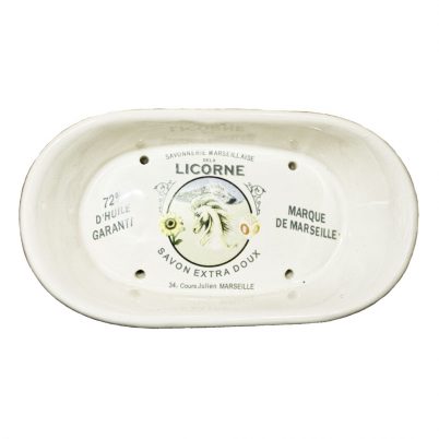 porte savon la licorne ovale blanc