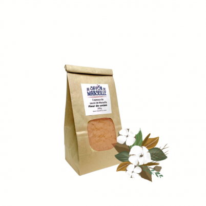Copeaux de savon de Marseille 200g - Fleur de coton