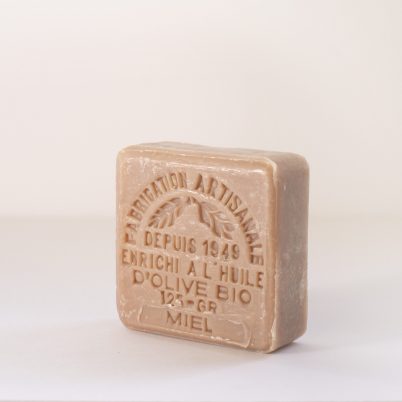 Savon de Marseille enrichi à l'huile d'olive Bio 125g - Miel