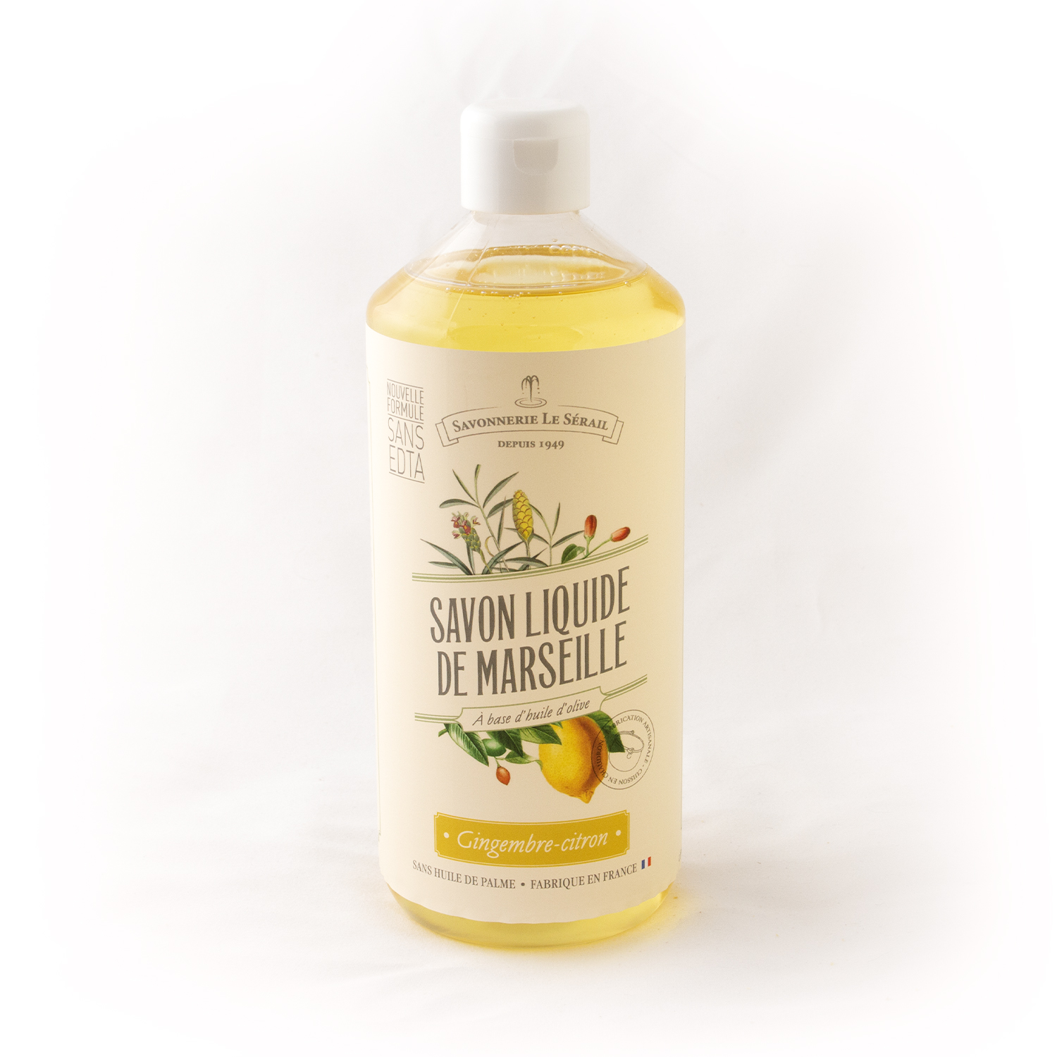 Savon liquide de Marseille Citron Gingembre