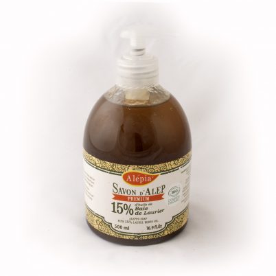 Savon d'Alep Liquide Premium Bio 500ml - 15%